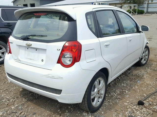KL1TD6DE9BB142128 - 2011 CHEVROLET AVEO LS WHITE photo 4