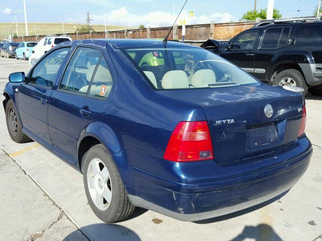 3VWSE69M42M013429 - 2002 VOLKSWAGEN JETTA GLS BLUE photo 3