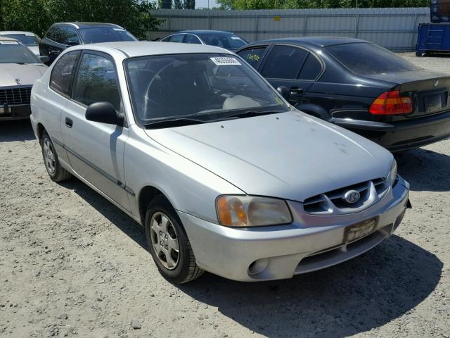 KMHCF35G52U220194 - 2002 HYUNDAI ACCENT L SILVER photo 1