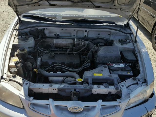 KMHCF35G52U220194 - 2002 HYUNDAI ACCENT L SILVER photo 7