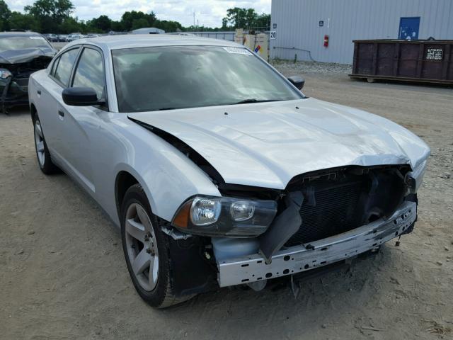 2C3CDXAT0EH190702 - 2014 DODGE CHARGER PO SILVER photo 1