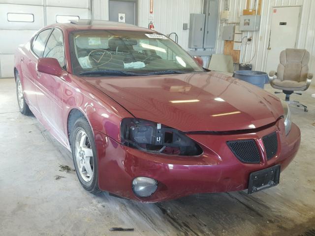 2G2WS522541142858 - 2004 PONTIAC GRAND PRIX Темно-червоний фото 1