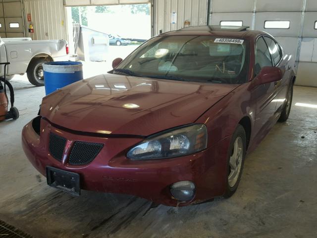 2G2WS522541142858 - 2004 PONTIAC GRAND PRIX Темно-червоний фото 2