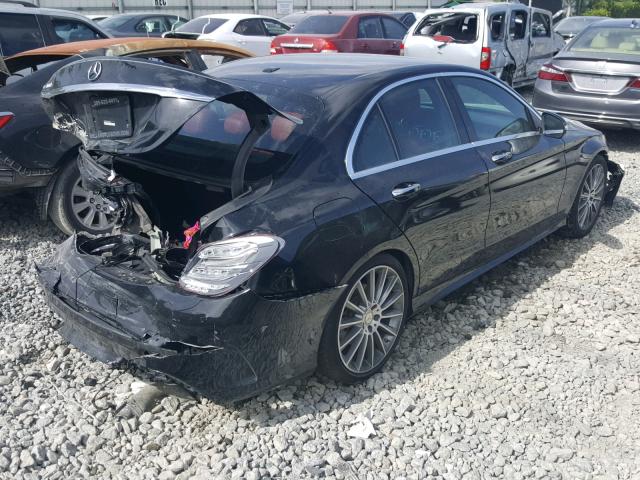 55SWF4JB9FU088409 - 2015 MERCEDES-BENZ C 300 BLACK photo 4