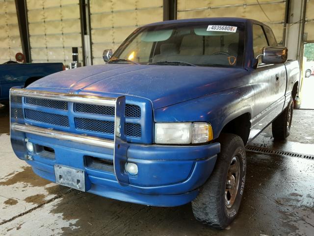 3B7HF13Y4TM127909 - 1996 DODGE RAM 1500 BLUE photo 2