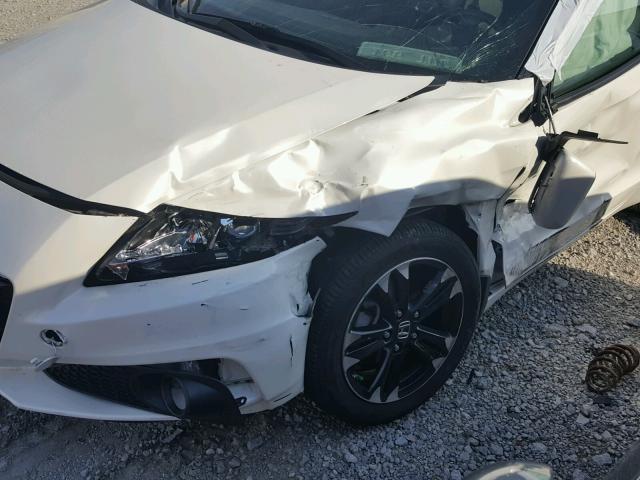 JHMZF1D62FS000135 - 2015 HONDA CR-Z EX WHITE photo 9