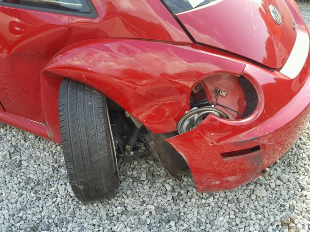 3VWRW31C87M519902 - 2007 VOLKSWAGEN NEW BEETLE წითელი ფოტო 9