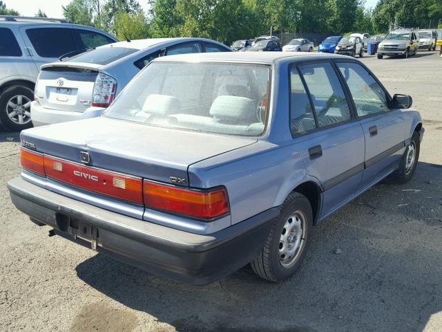 1HGED3641LL009767 - 1990 HONDA CIVIC DX BLUE photo 4