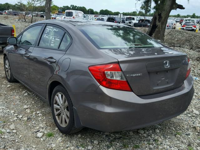 2HGFB2F99CH557285 - 2012 HONDA CIVIC EXL ყავისფერი ფოტო 3