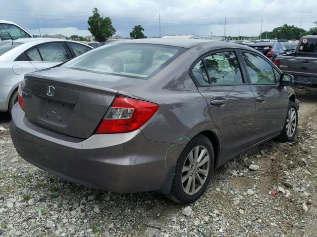 2HGFB2F99CH557285 - 2012 HONDA CIVIC EXL ყავისფერი ფოტო 4
