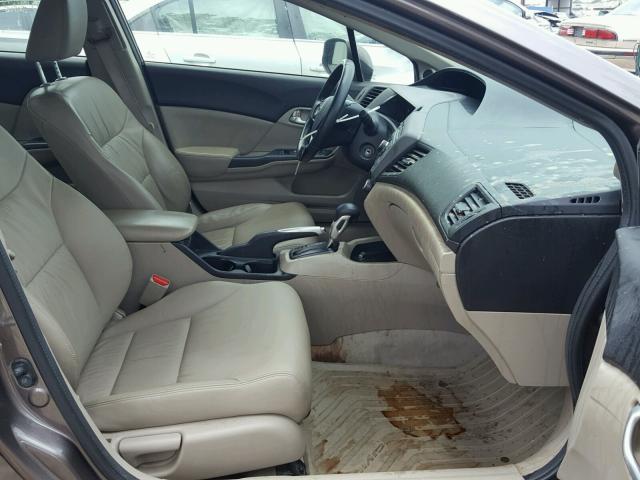 2HGFB2F99CH557285 - 2012 HONDA CIVIC EXL ყავისფერი ფოტო 5