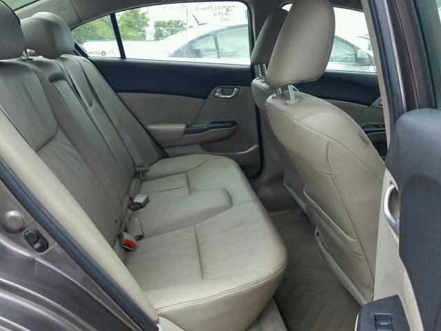 2HGFB2F99CH557285 - 2012 HONDA CIVIC EXL ყავისფერი ფოტო 6