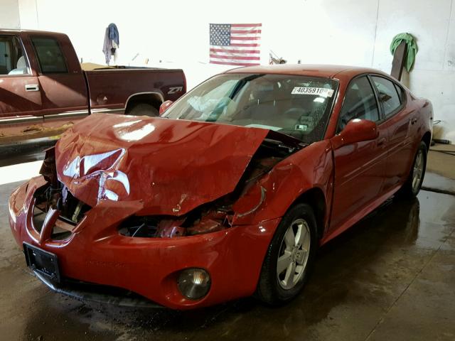 2G2WP552X81147556 - 2008 PONTIAC GRAND PRIX RED photo 2