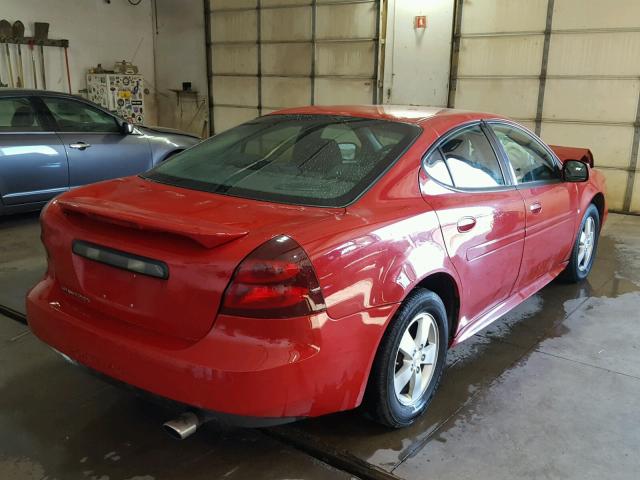 2G2WP552X81147556 - 2008 PONTIAC GRAND PRIX RED photo 4