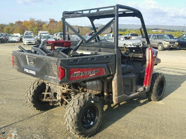 4XAUH9EA2EG286925 - 2014 POLARIS RANGER 900 RED photo 4