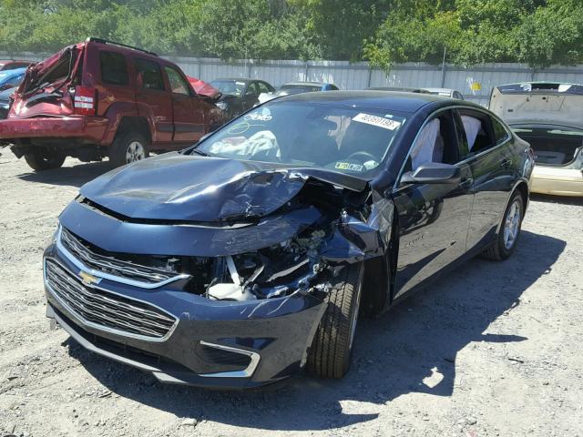 1G1ZB5ST2JF117480 - 2018 CHEVROLET MALIBU LS BLUE photo 2