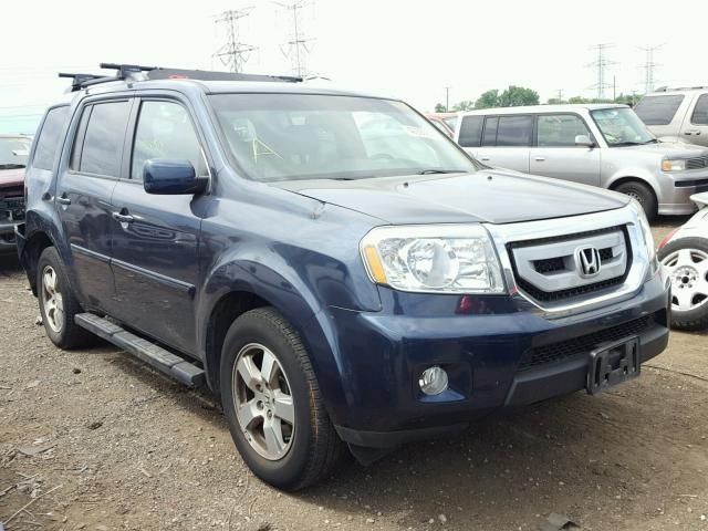 5FNYF4H71BB099362 - 2011 HONDA PILOT EXLN BLUE photo 1