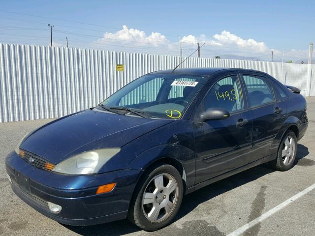 1FAFP38333W324377 - 2003 FORD FOCUS ZTS BLUE photo 2