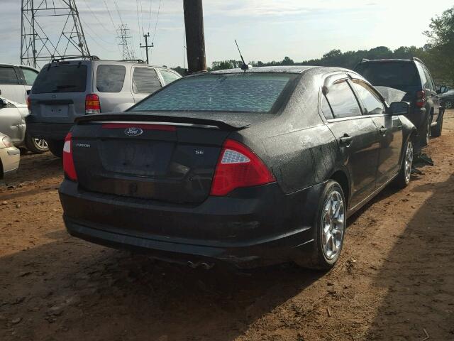 3FAHP0HA6BR106246 - 2011 FORD FUSION SE BLACK photo 4