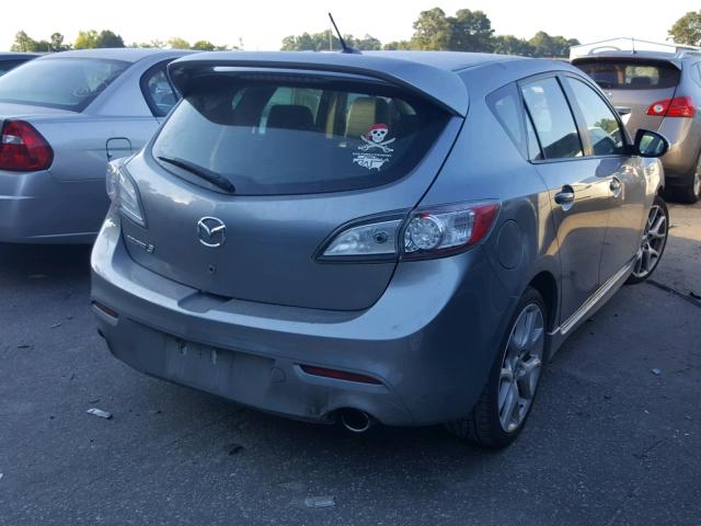 JM1BL1K33B1401973 - 2011 MAZDA SPEED 3 GRAY photo 4