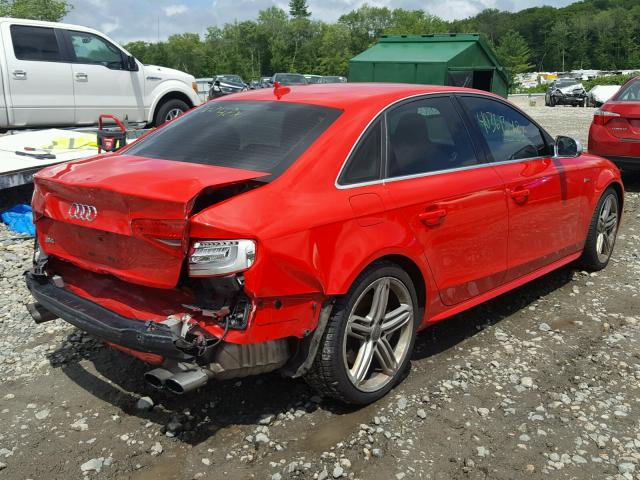 WAUBGAFL1DA165869 - 2013 AUDI S4 PREMIUM RED photo 4