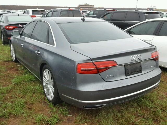 WAU3GAFD7FN033076 - 2015 AUDI A8 L QUATT GRAY photo 3