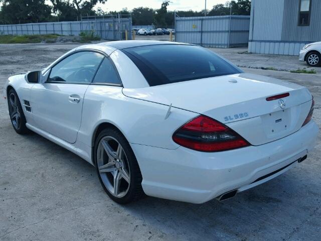 WDBSK7BA1BF165202 - 2011 MERCEDES-BENZ SL 550 WHITE photo 3