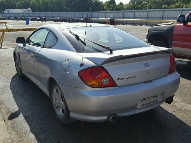 KMHHM65D84U136537 - 2004 HYUNDAI TIBURON SILVER photo 3