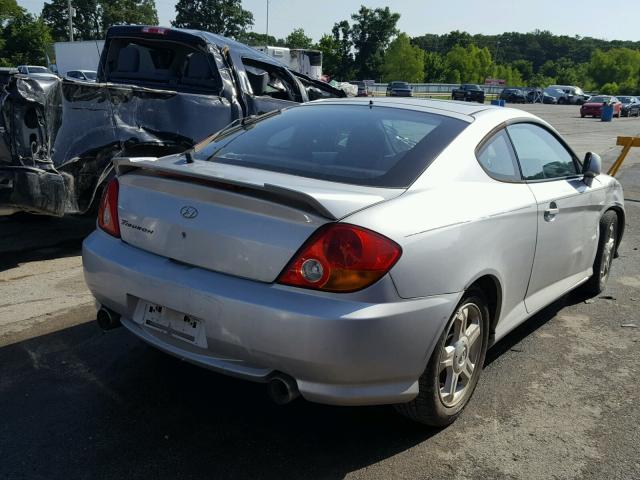 KMHHM65D84U136537 - 2004 HYUNDAI TIBURON SILVER photo 4