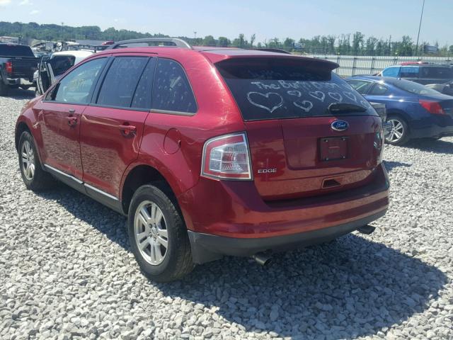 2FMDK48C08BB22283 - 2008 FORD EDGE SEL MAROON photo 3