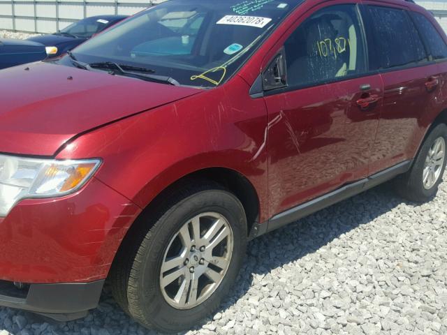 2FMDK48C08BB22283 - 2008 FORD EDGE SEL MAROON photo 9