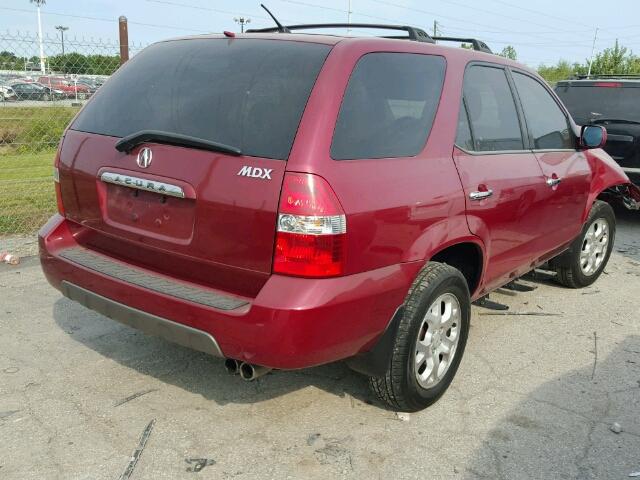 2HNYD186X2H542480 - 2002 ACURA MDX TOURIN MAROON photo 4