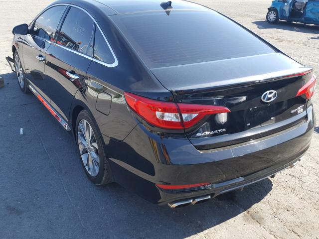 5NPE34AB1FH190939 - 2015 HYUNDAI SONATA SPO BLACK photo 3