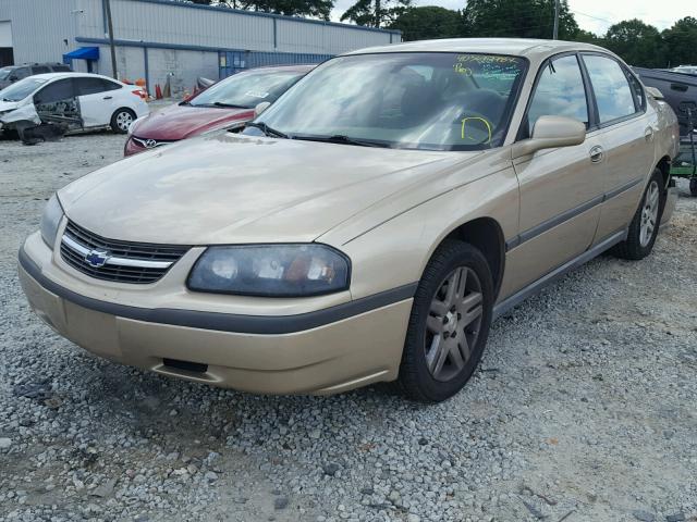 2G1WF52E449213987 - 2004 CHEVROLET IMPALA GOLD photo 2