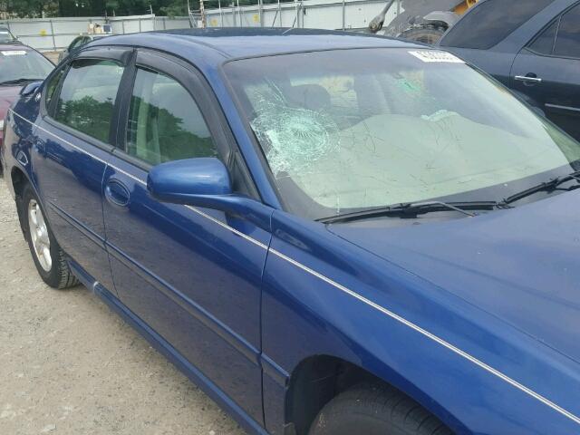 2G1WH55K259207618 - 2005 CHEVROLET IMPALA BLUE photo 9