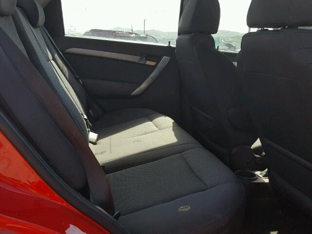 KL1TD56E99B341844 - 2009 CHEVROLET AVEO LS RED photo 6
