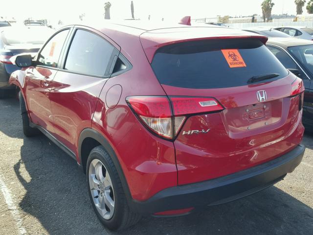 3CZRU5H39GM741918 - 2016 HONDA HR-V LX RED photo 3