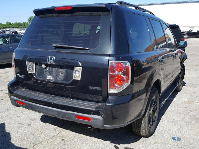 5FNYF18196B000268 - 2006 HONDA PILOT LX BLACK photo 4