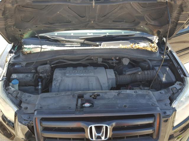 5FNYF18196B000268 - 2006 HONDA PILOT LX BLACK photo 7