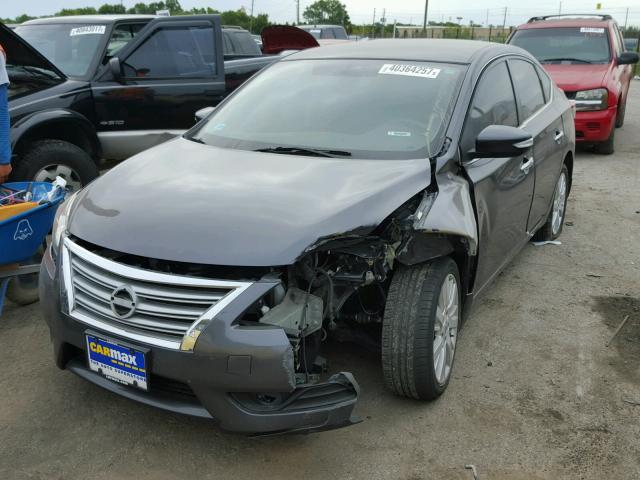 3N1AB7APXDL622443 - 2013 NISSAN SENTRA GRAY photo 2