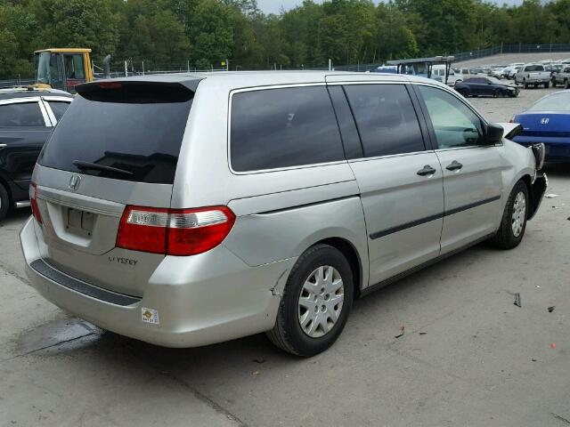 5FNRL38295B126307 - 2005 HONDA ODYSSEY LX SILVER photo 4