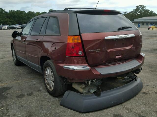 2A8GM68X67R124564 - 2007 CHRYSLER PACIFICA MAROON photo 3