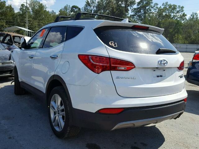 5XYZWDLA6FG284125 - 2015 HYUNDAI SANTA FE S WHITE photo 3