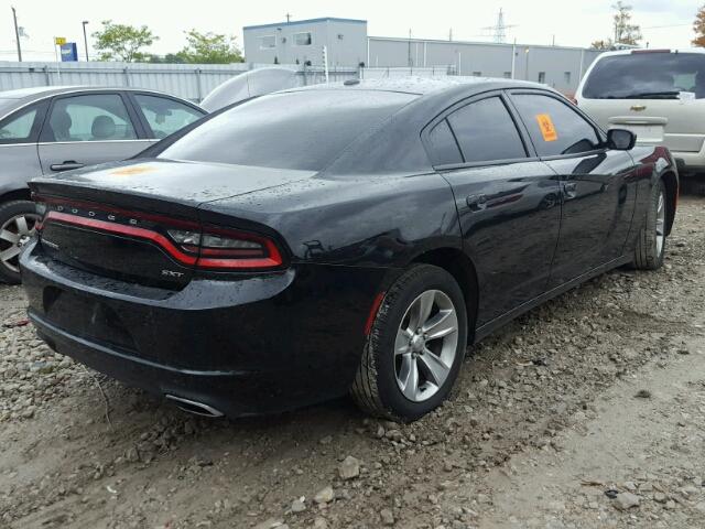 2C3CDXHG9FH835602 - 2015 DODGE CHARGER SX BLACK photo 4