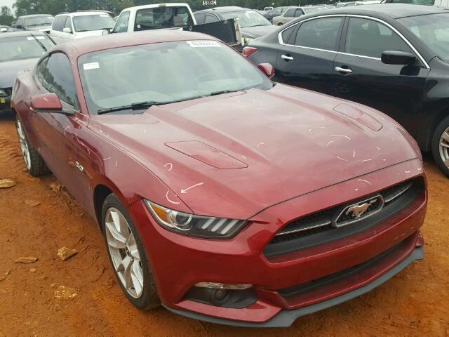 1FA6P8CF8F5303601 - 2015 FORD MUSTANG GT BURGUNDY photo 1