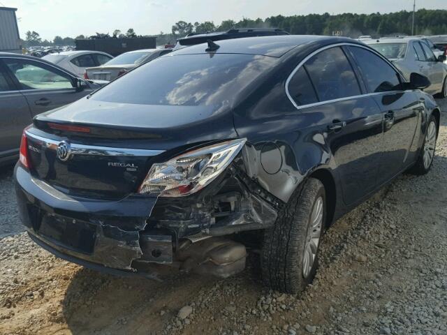 W04GN5EC6B1127942 - 2011 BUICK REGAL CXL BLACK photo 4