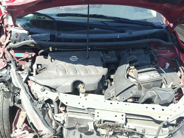 3N1BC13E47L386600 - 2007 NISSAN VERSA S RED photo 7