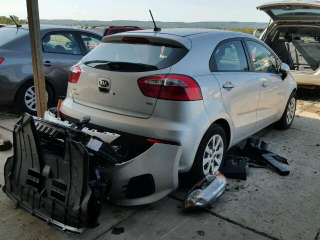 KNADM5A39G6583734 - 2016 KIA RIO SILVER photo 4