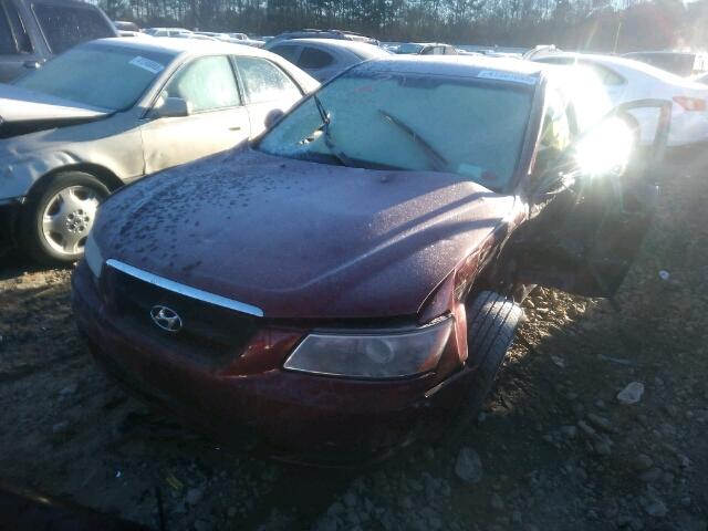 5NPET46C98H320583 - 2008 HYUNDAI SONATA GLS BURGUNDY photo 2