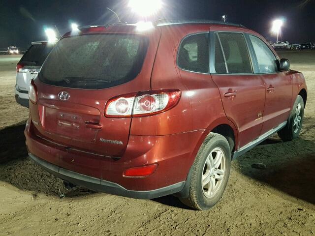 5NMSG3ABXAH369780 - 2010 HYUNDAI SANTA FE G MAROON photo 4